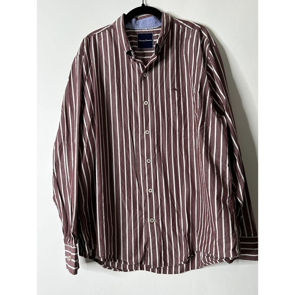 Tommy Bahama Other - Tommy Bahama Men Size XL Striped Button Front Long Sleeve Pima Cotton Shirt